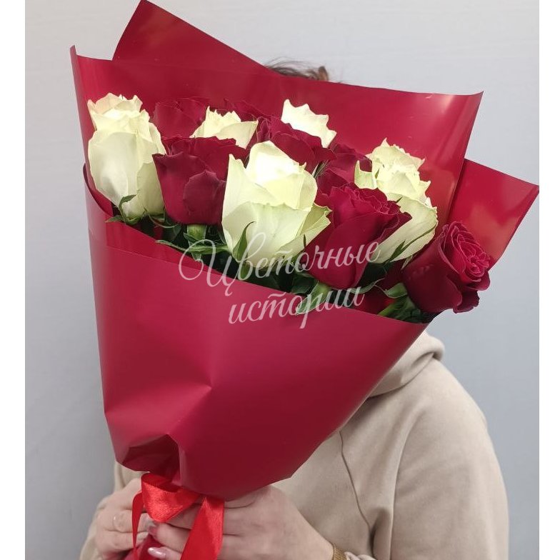 Букет роз «Букет из роз 50 см 15 шт»