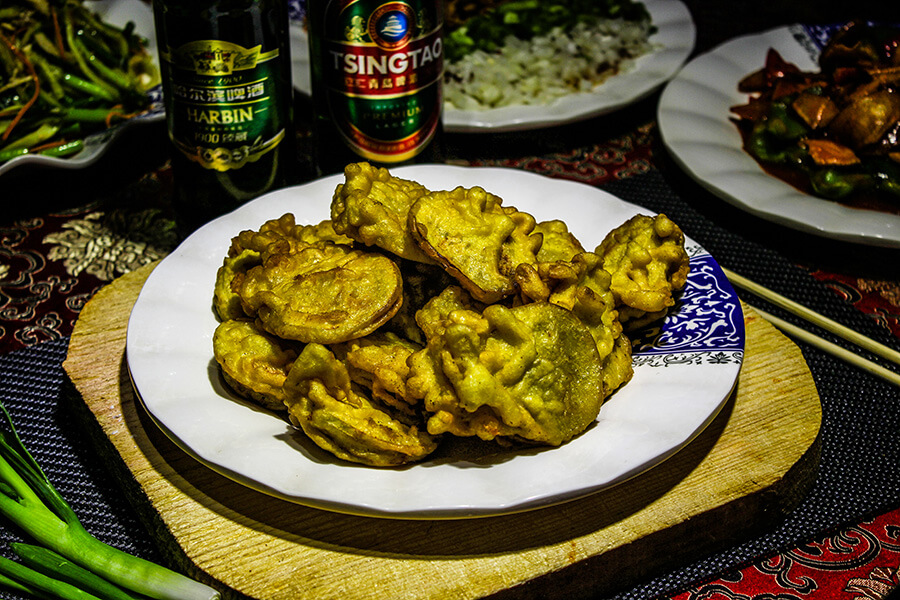 40 Баклажаны фаршированные мясом в кляре