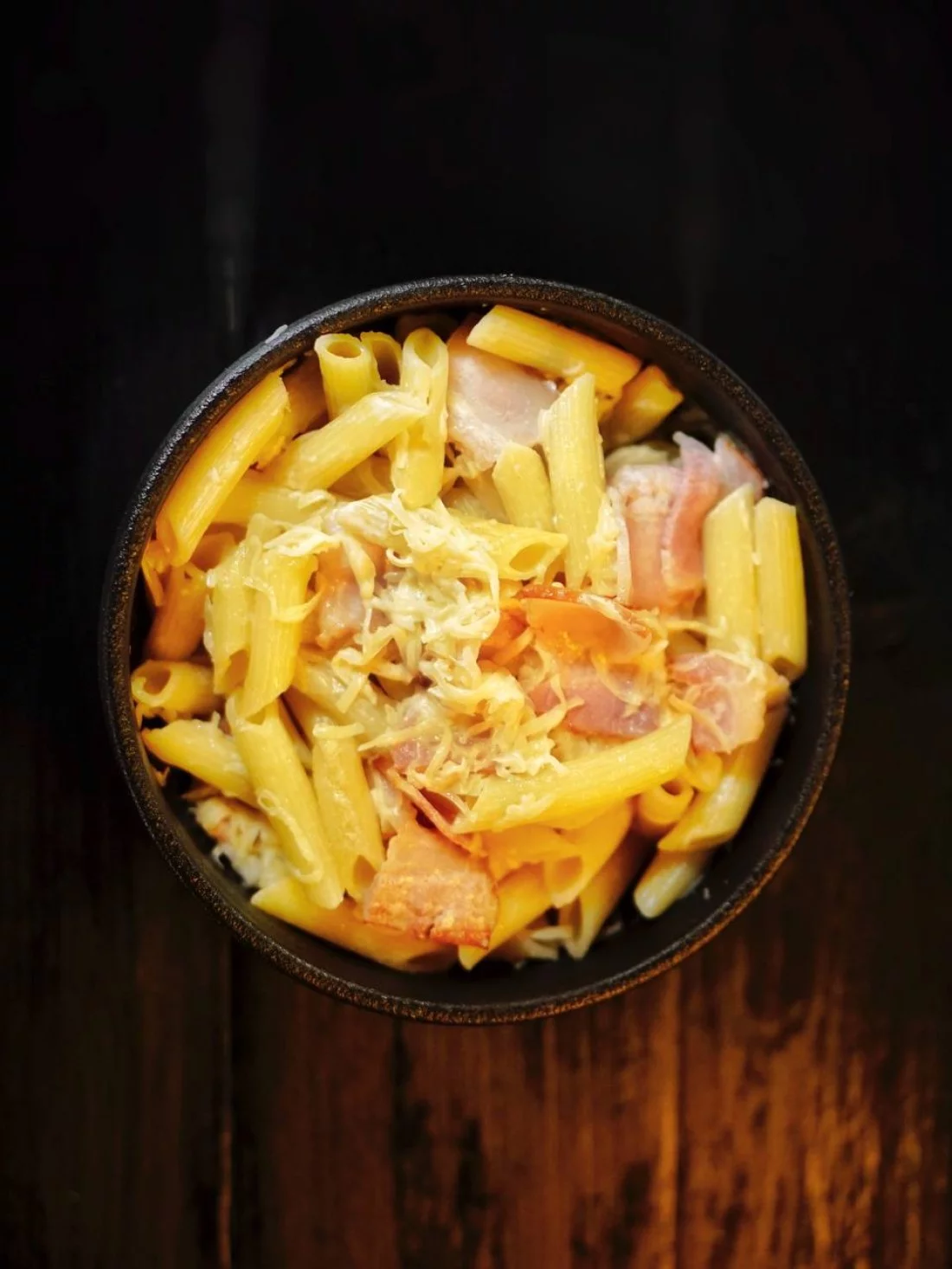 Макароны с беконом