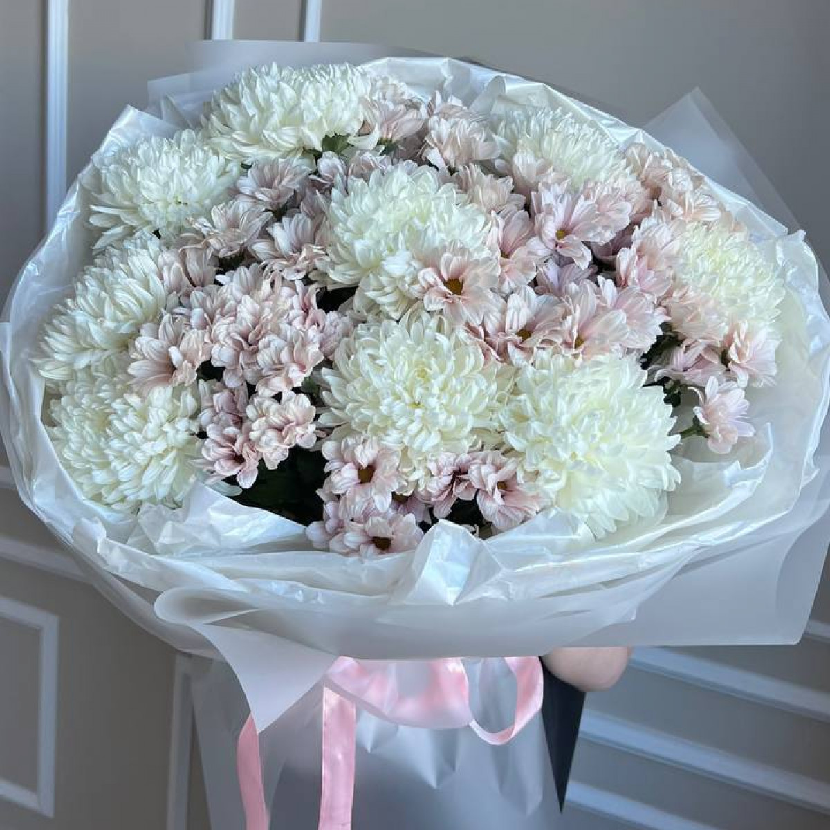 Моно букет из хризантем (предзаказ)