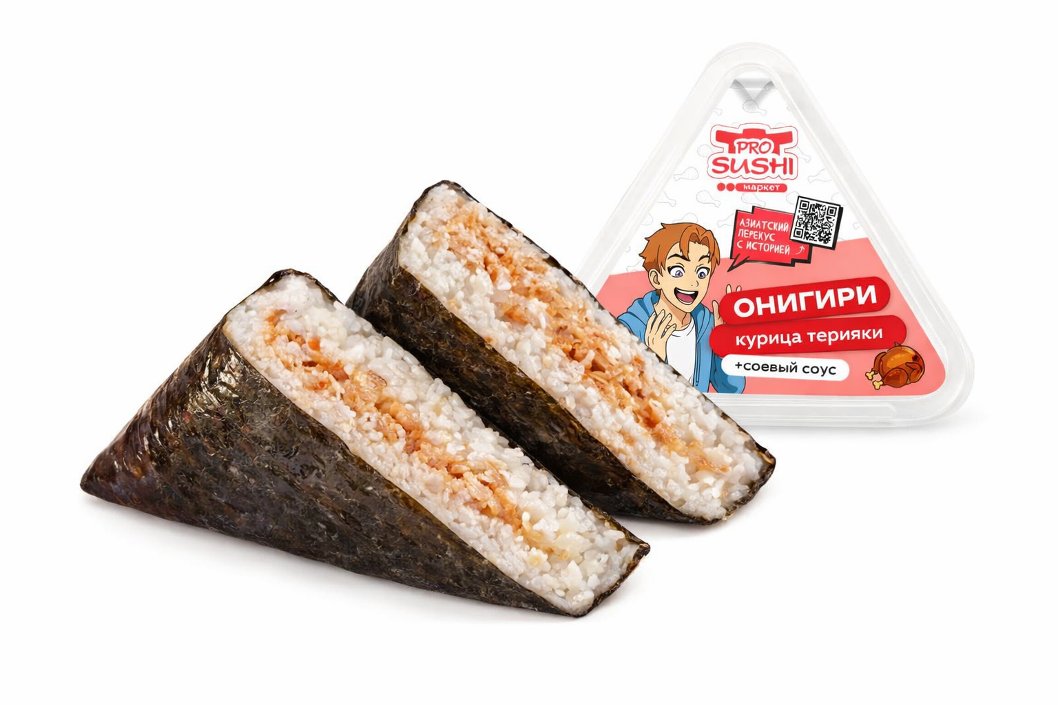 Онигири с курицей терияки