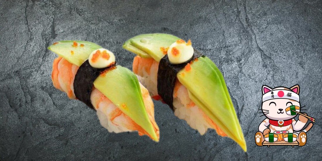 Суши с креветкой и авокадо (1 шт) 61г