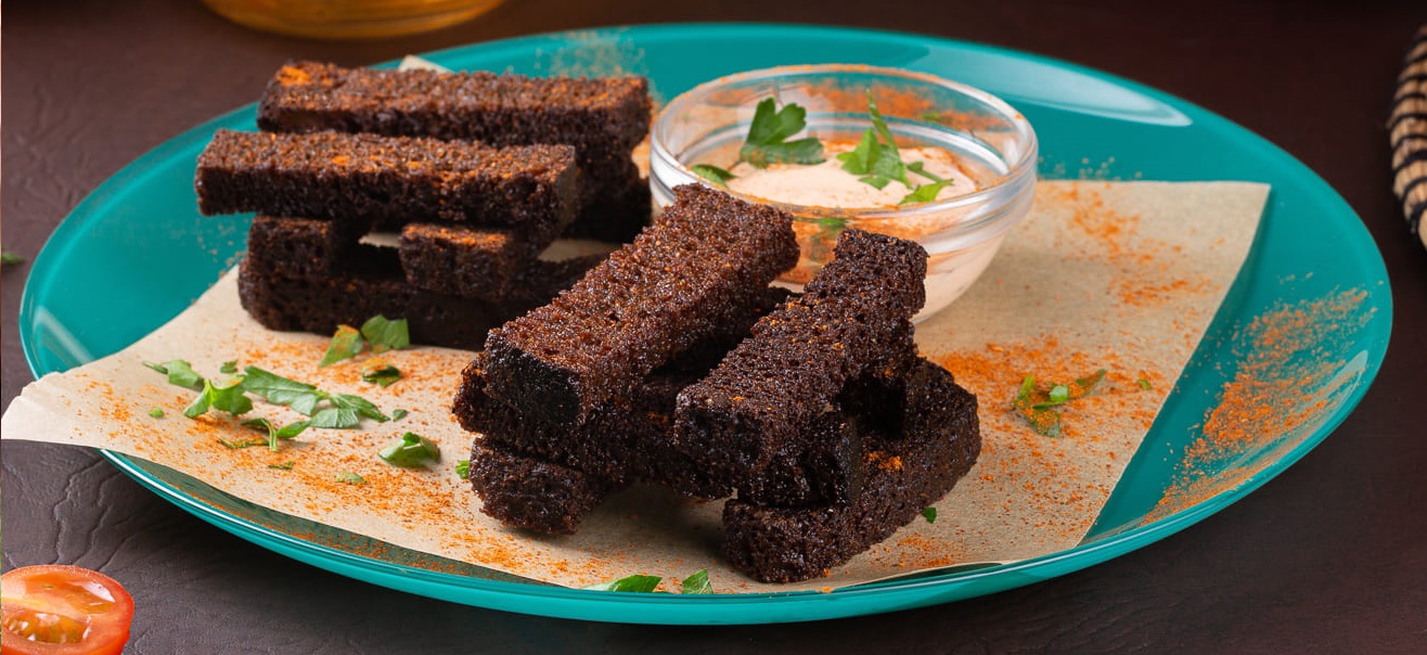 Гренки Бородинские с чесноком