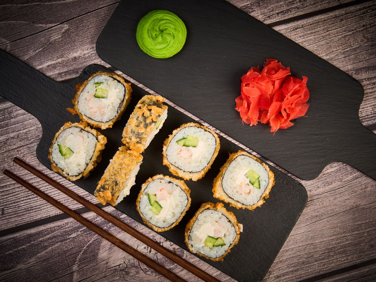 Жареный с крабом