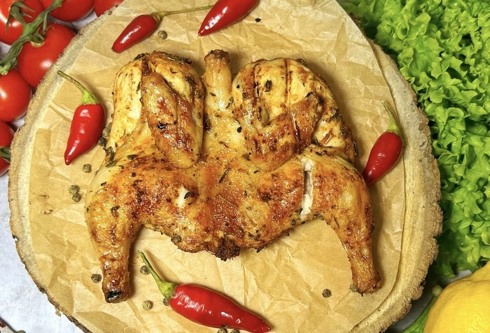 Мини цыпленок на мангале