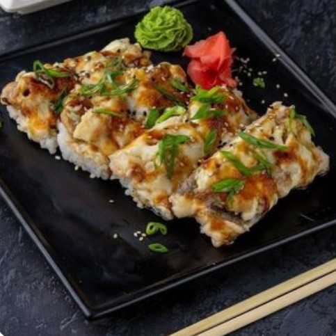 Запеченный ролл Пицца с морепродуктами