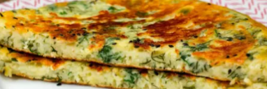 Лепешка с зеленью и сыром 