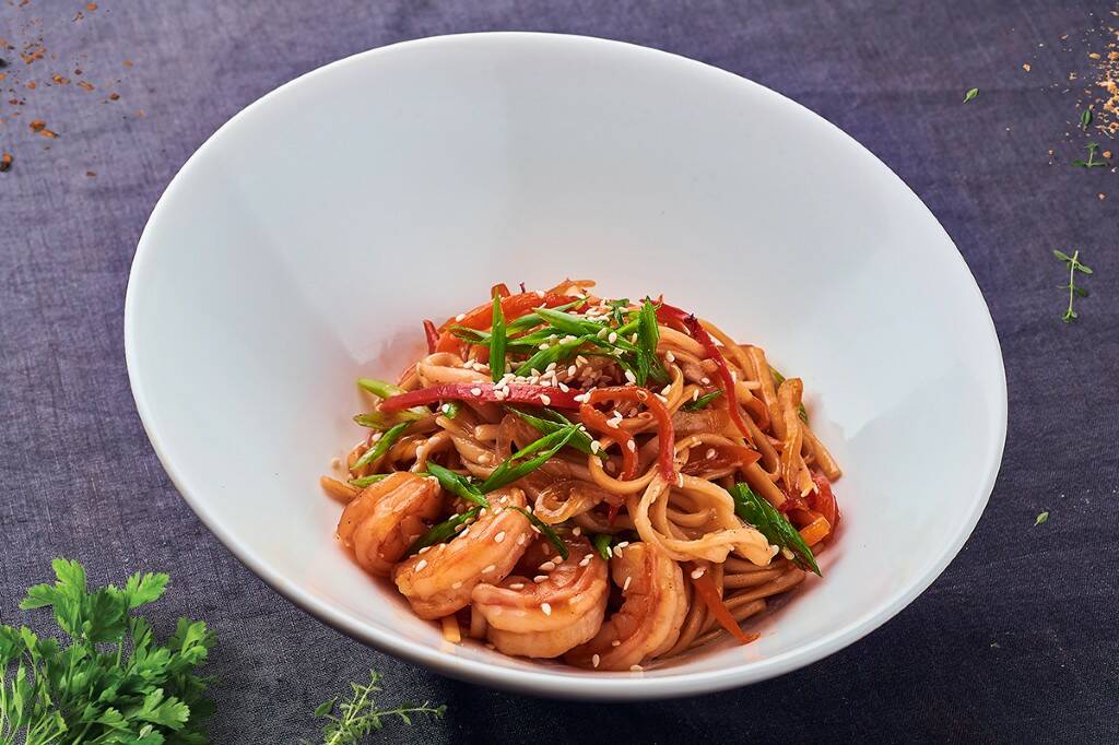 WOK с креветкой