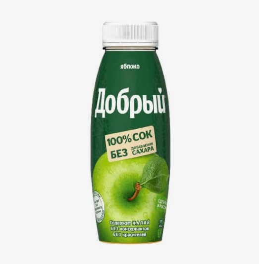 Сок «Добрый» яблочный без сахара