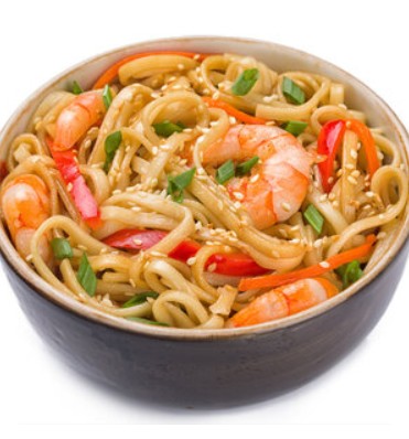 Удон с креветками