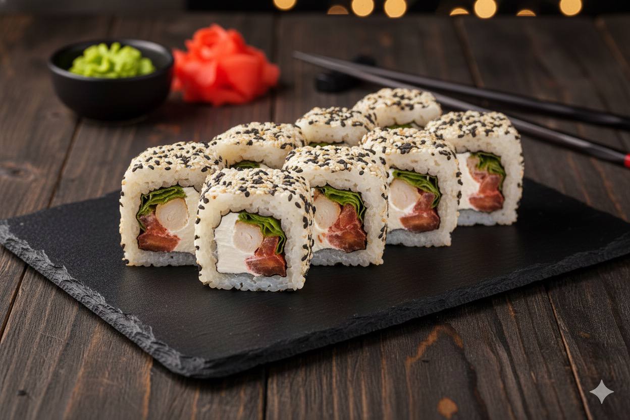 Ролл "Цезарь с кунжутом"