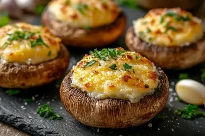 Шампиньоны запеченные с сыром