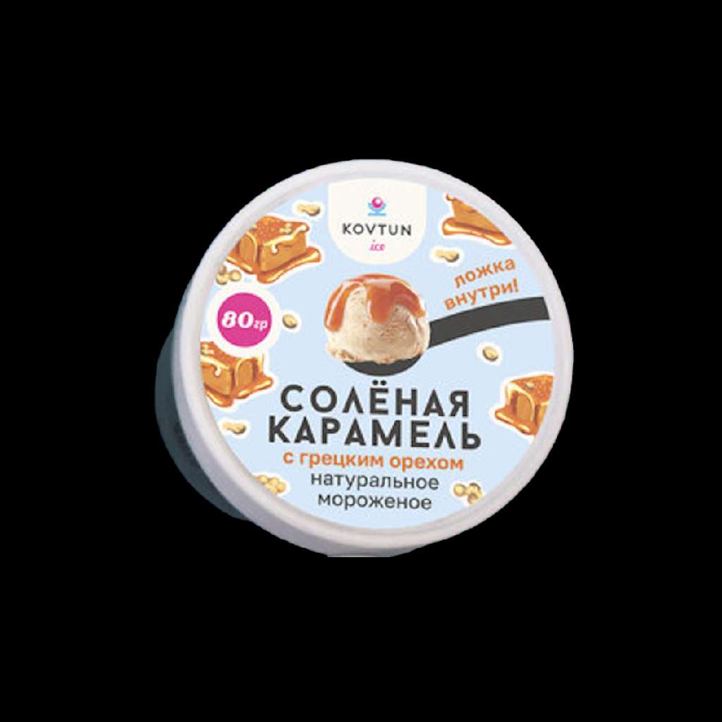 Мороженое соленая карамель с грецким орехом