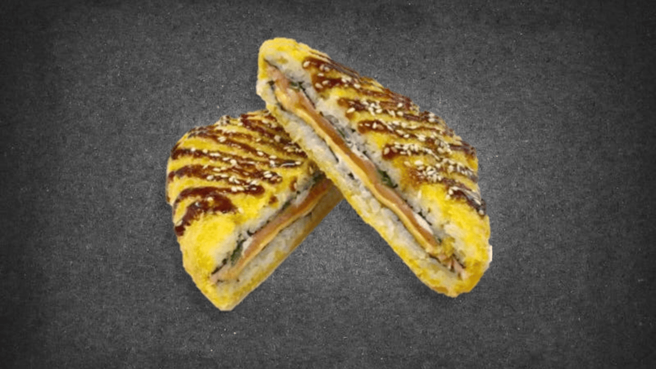 Онигири темпура с лососем