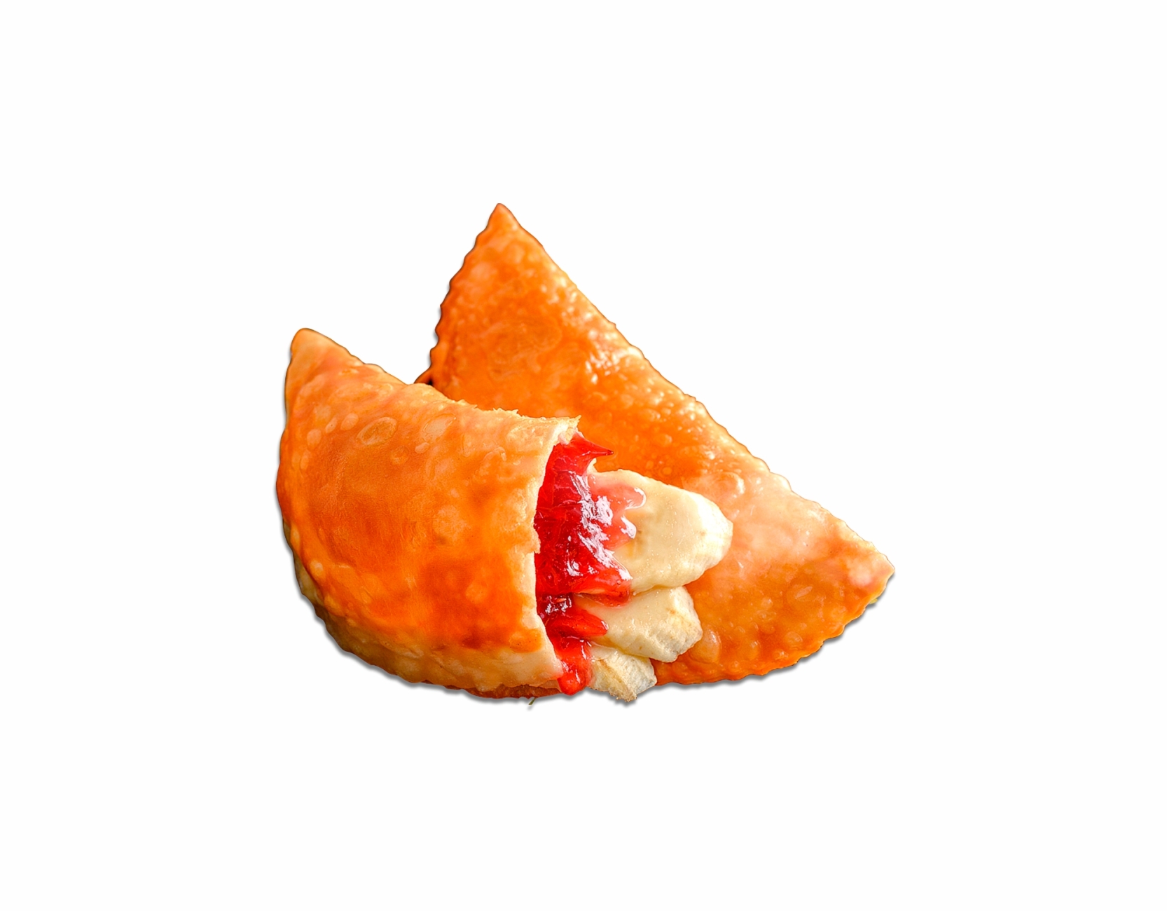 Чебурек с клубникой и бананом