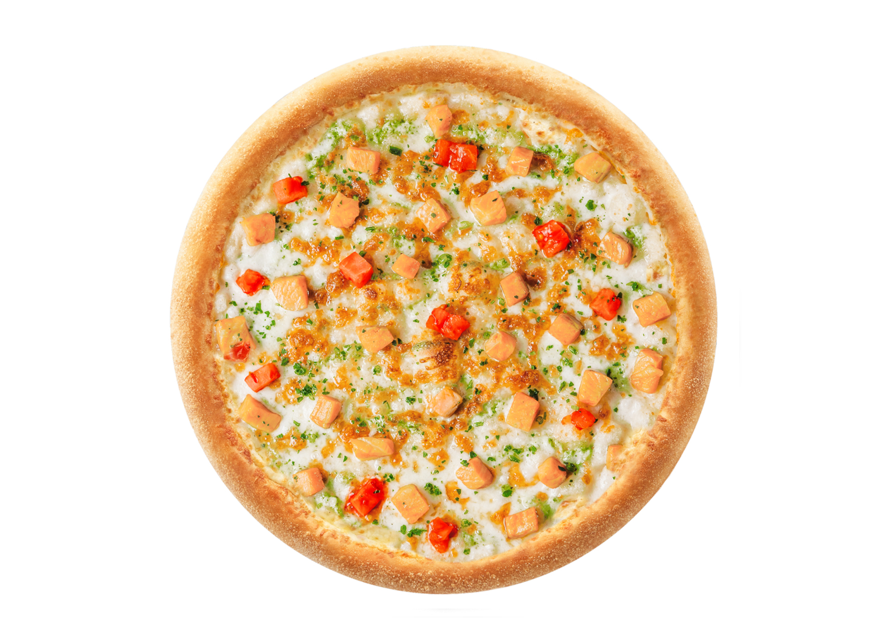 Пицца с лососем и соусом песто 20 см Оригинальное