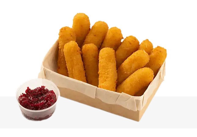 Сырные палочки с клюкв. соусом (12 шт) 