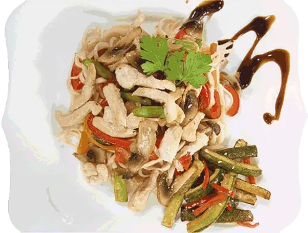 Ряба с лукошком (вок)