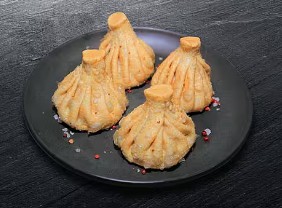 Хинкали с олениной жареный