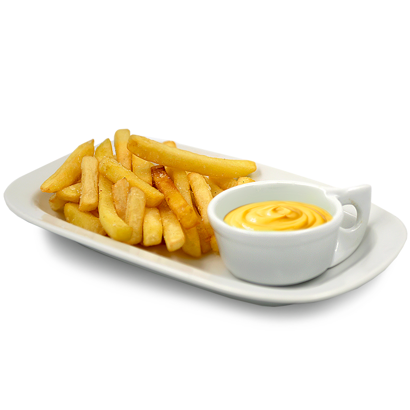 Картофель фри с сырным соусом