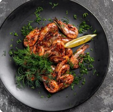 Магаданские креветки в копченом соусе