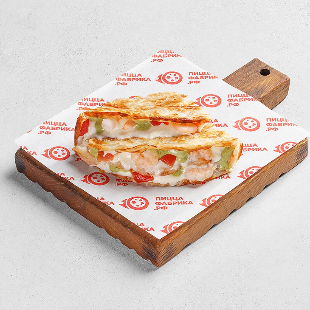 Кранч с креветками и соусом песто 160гр