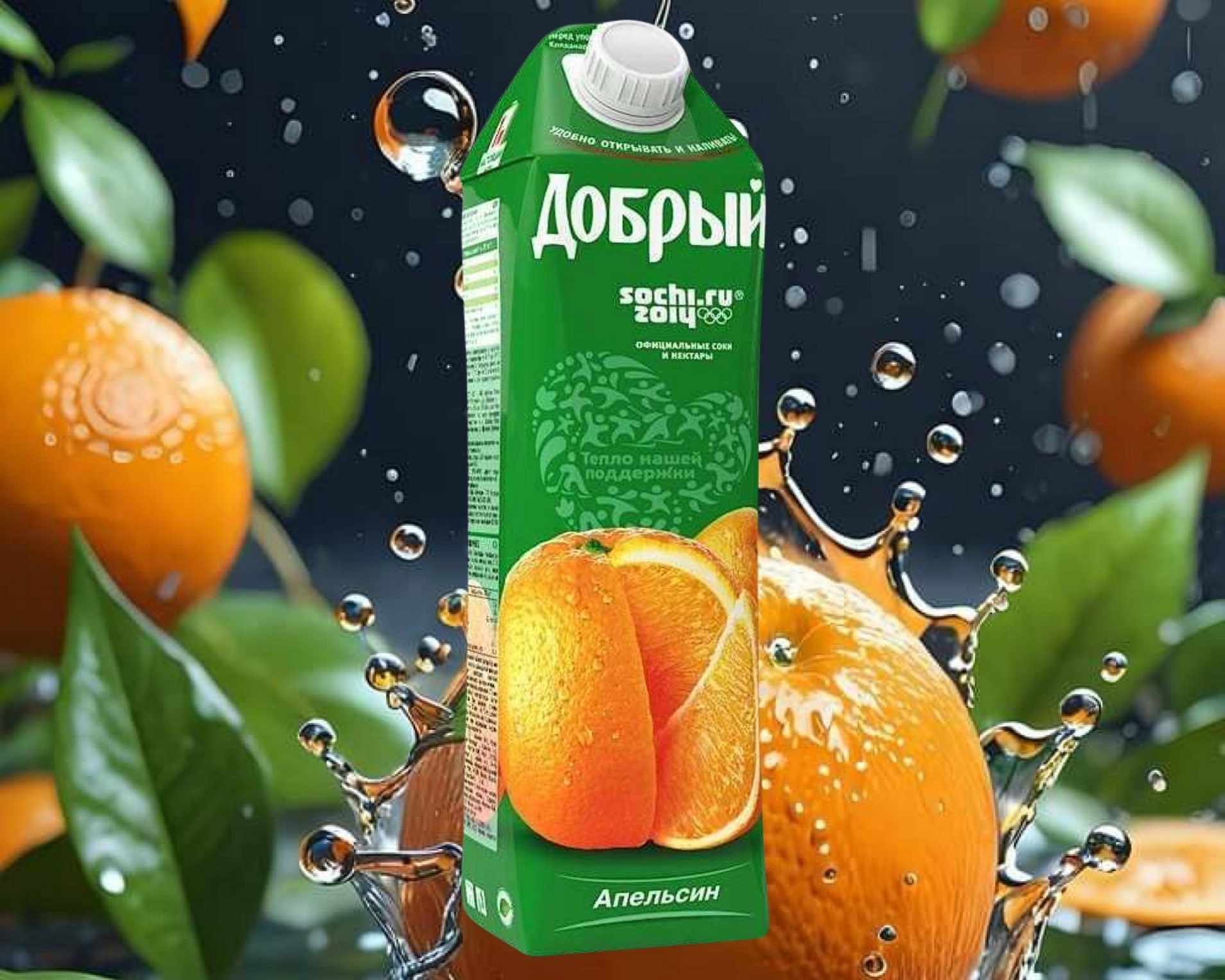 Сок добрый апельсиновый 1 л