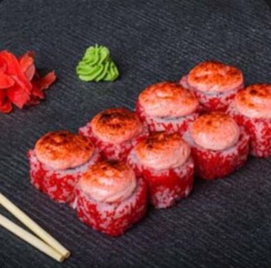 Запеченный ролл Калифорния с креветкой