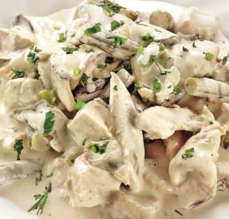 Фрикасе из курицы с грибами 