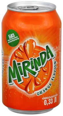 Напиток MIRINDA Orange сильногазированный 0.33 л