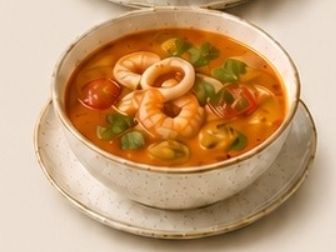 Том ям с креветками и кальмаром