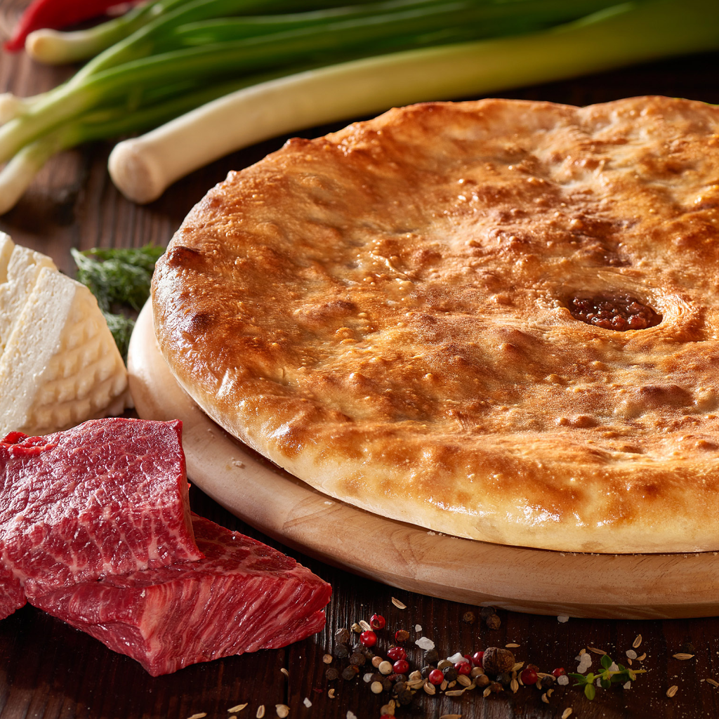 Пирог с говядиной и сыром