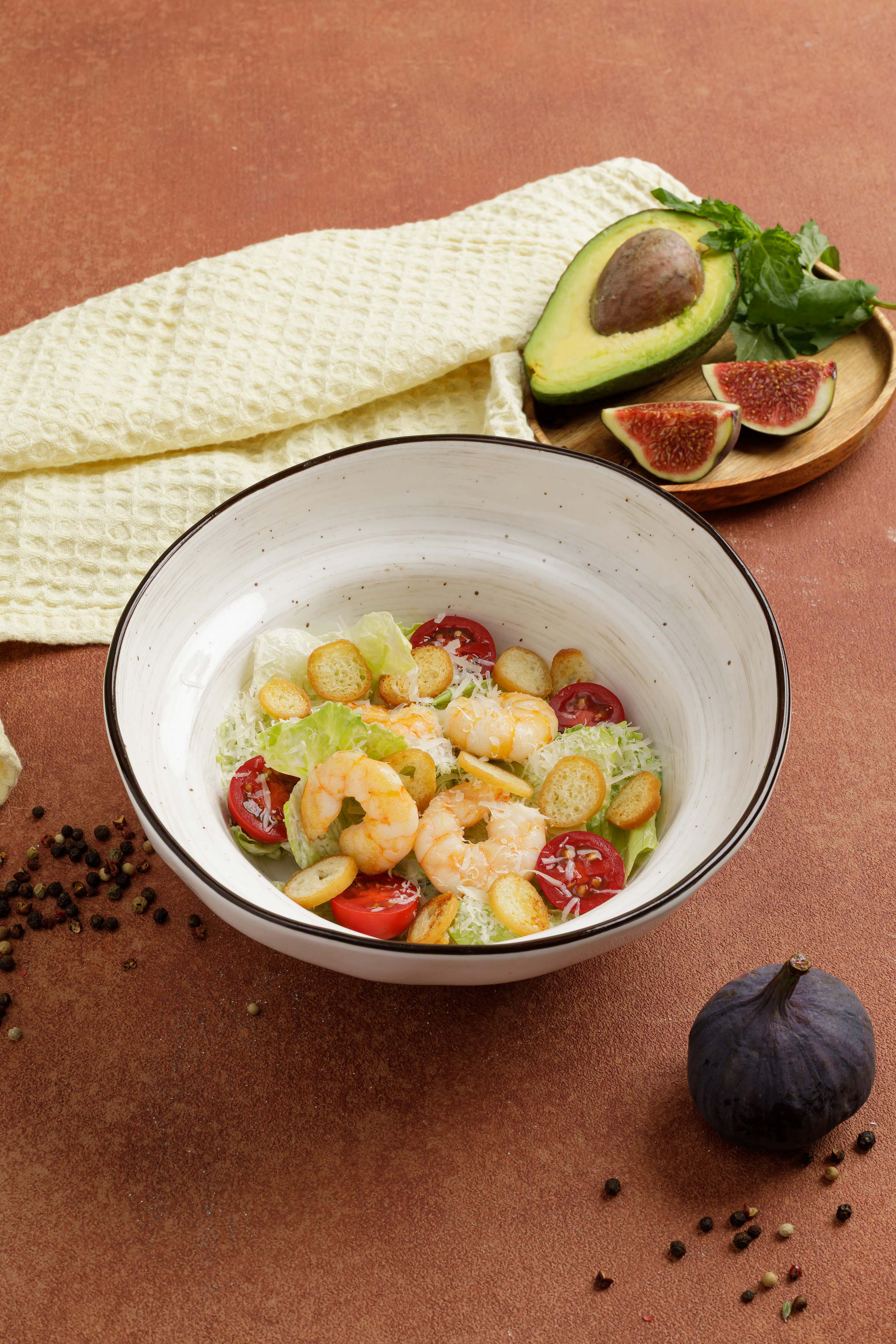 Паста фетучини с креветками