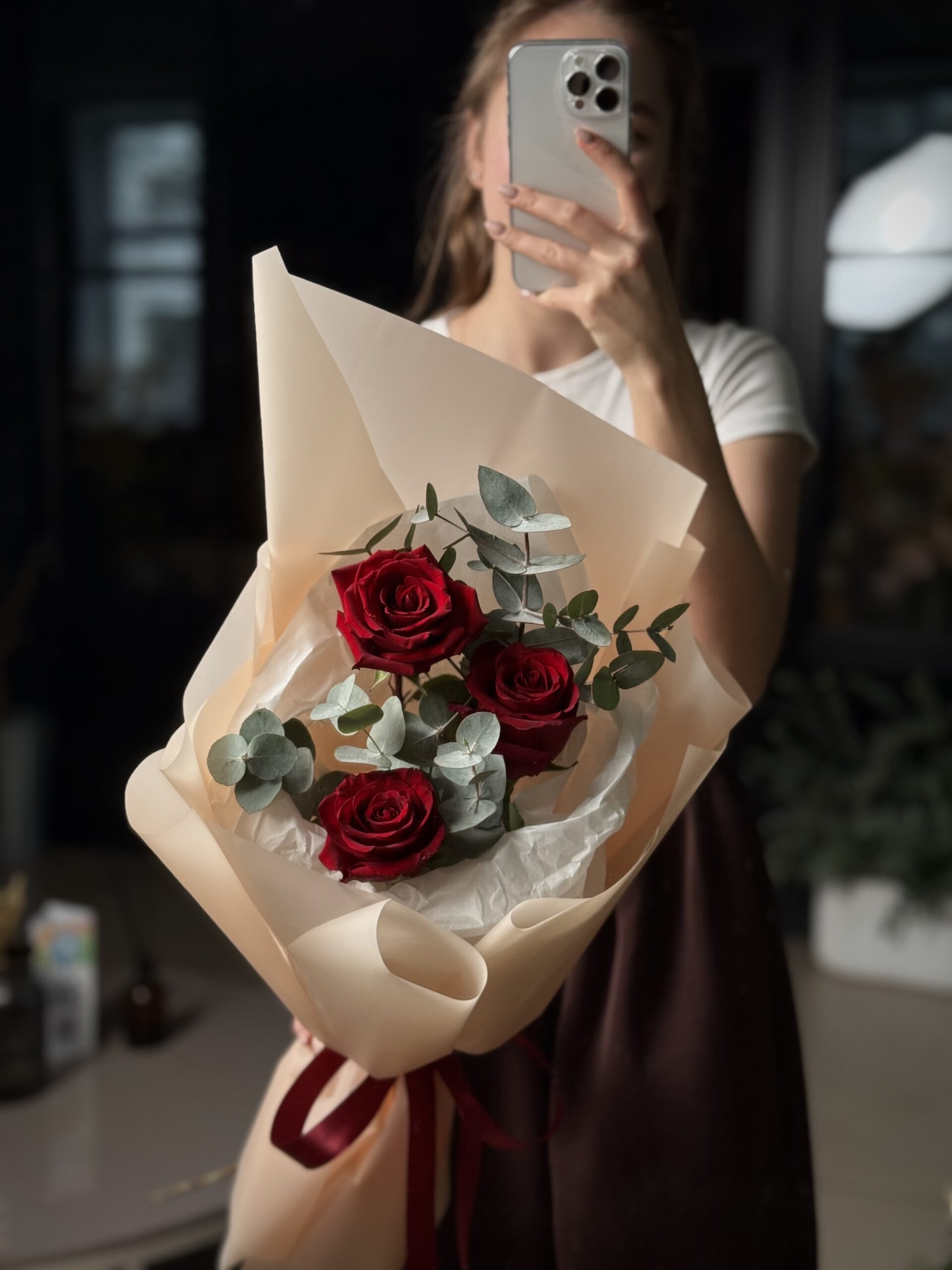 Букет из роз 3 шт