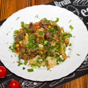 Говядина рубленная с овощами