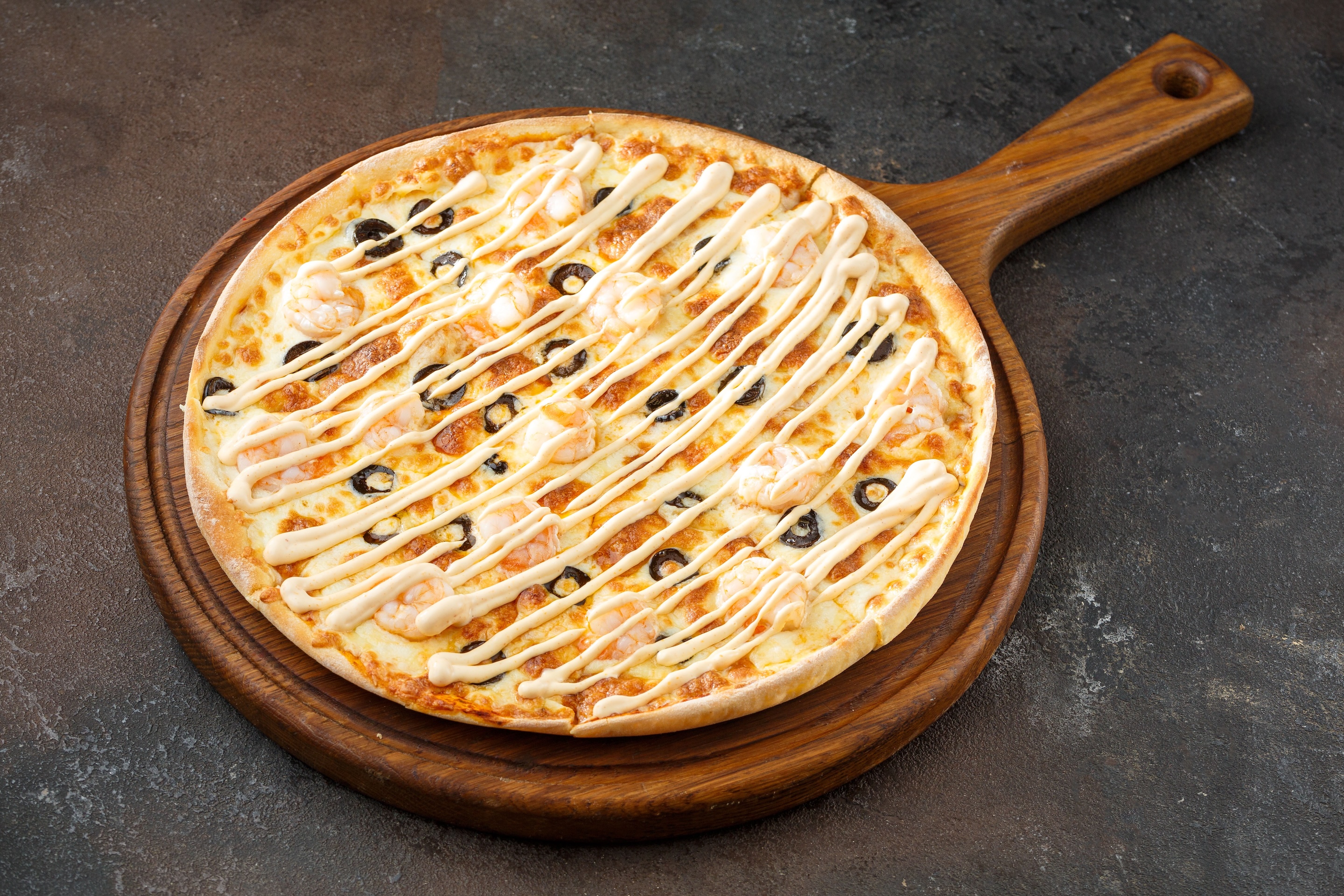 Пицца с креветками 30 см