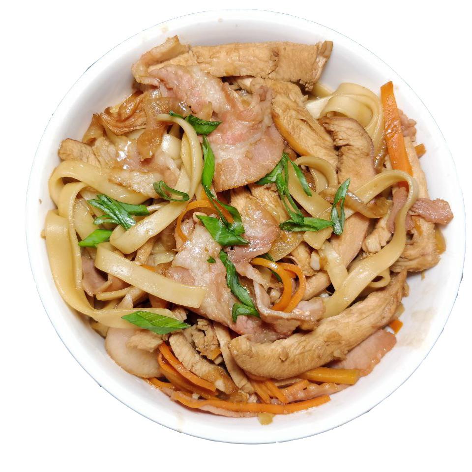 WOK с копченостями