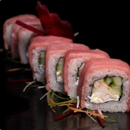 Туна Эби Luxury ролл с тунцом и креветкой на гриле