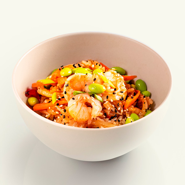 Рис-вок с Креветками и соусом Пад-тай