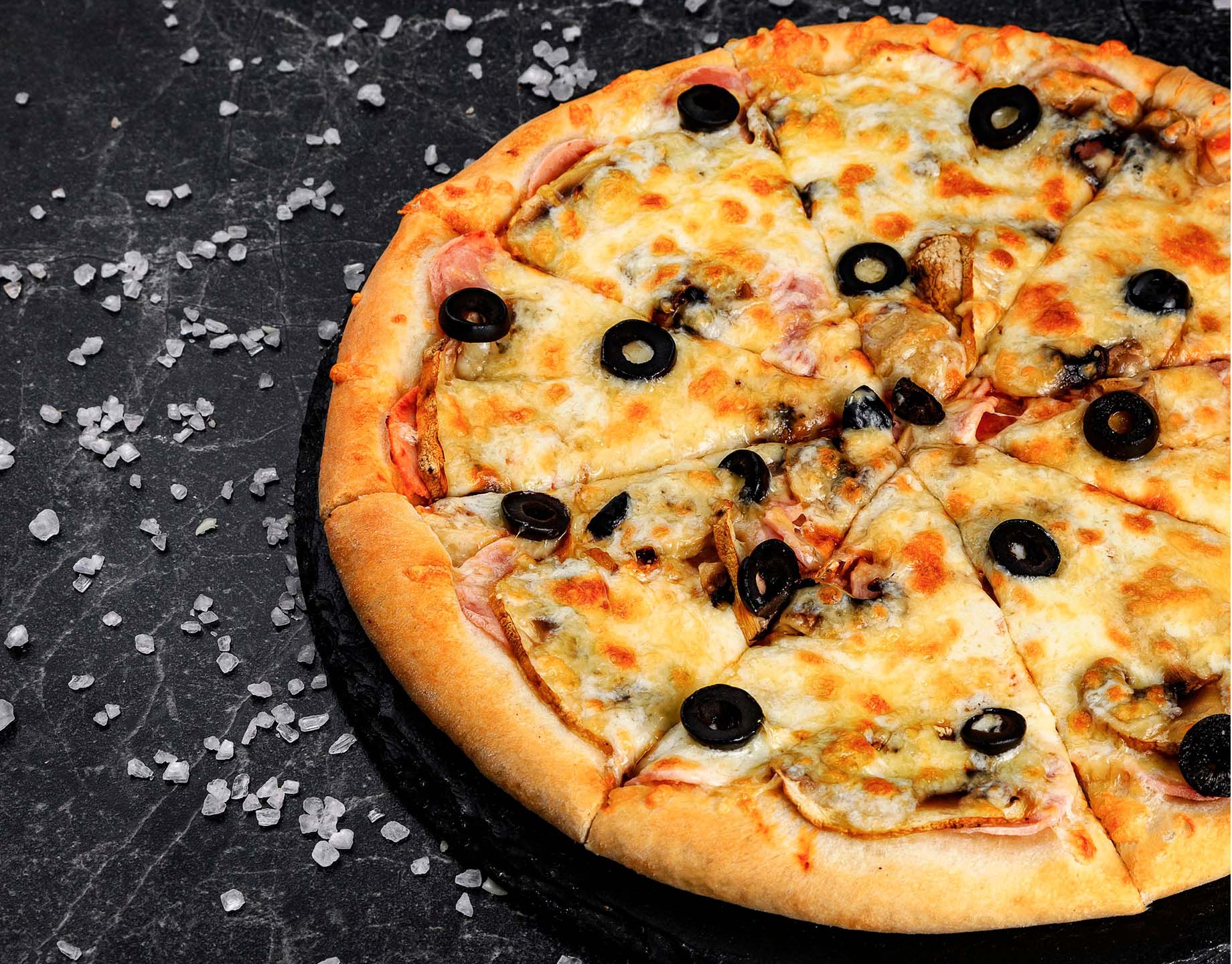 Пицца с Ветчиной и грибами 30 см