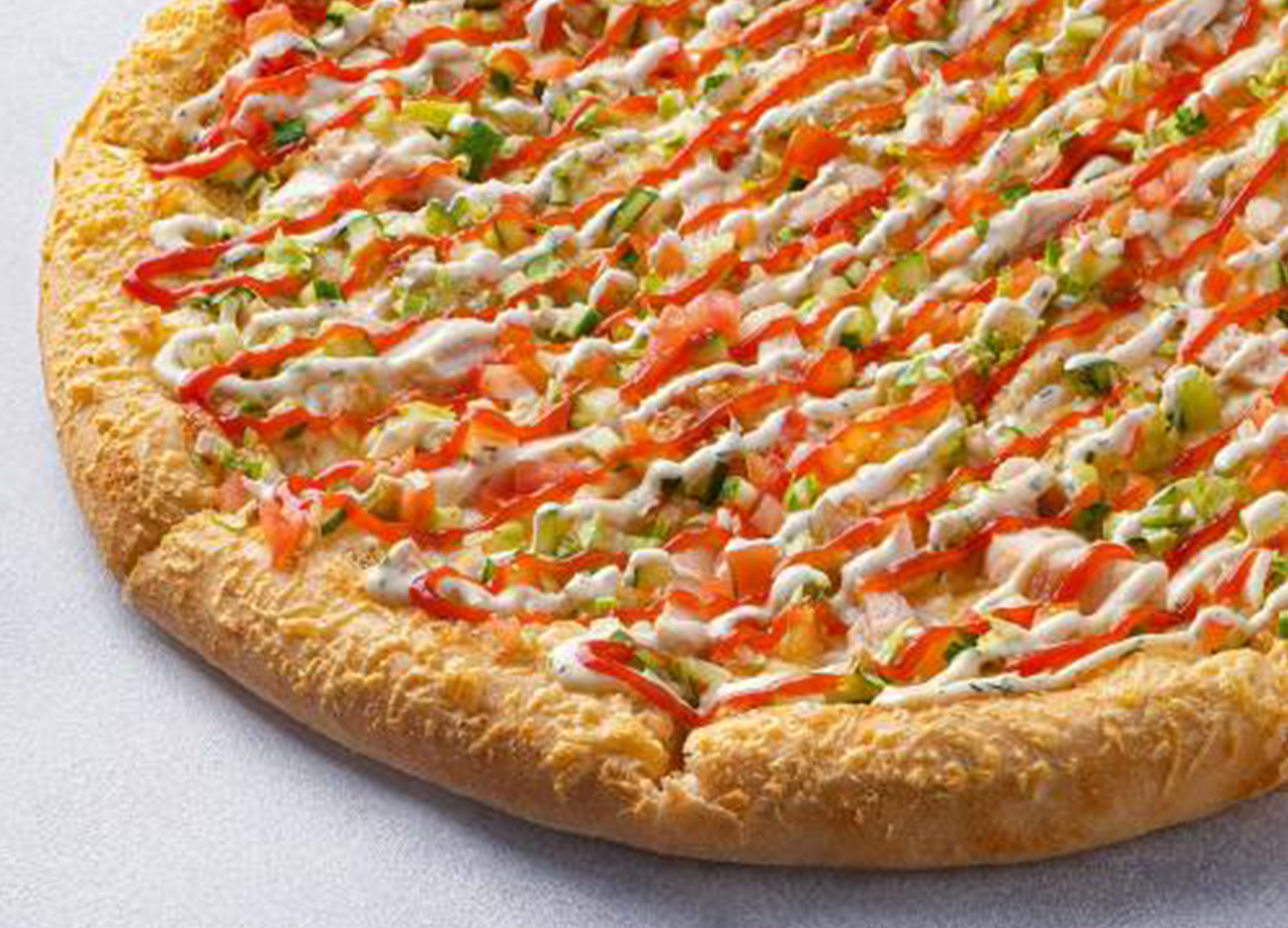 Пицца Аль-Шам 40 см на толстом с сыром