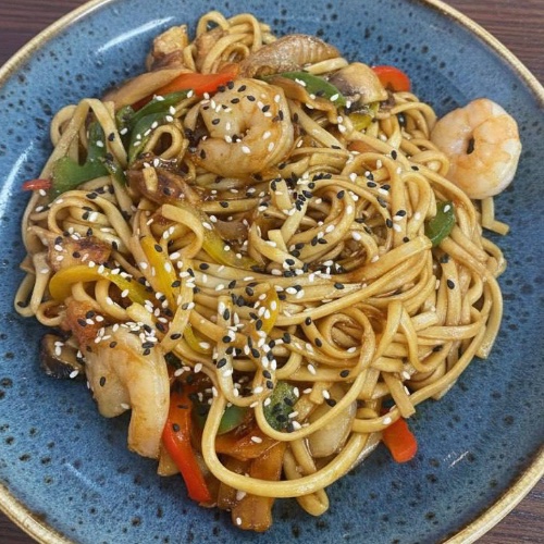 Вок с морепродуктами