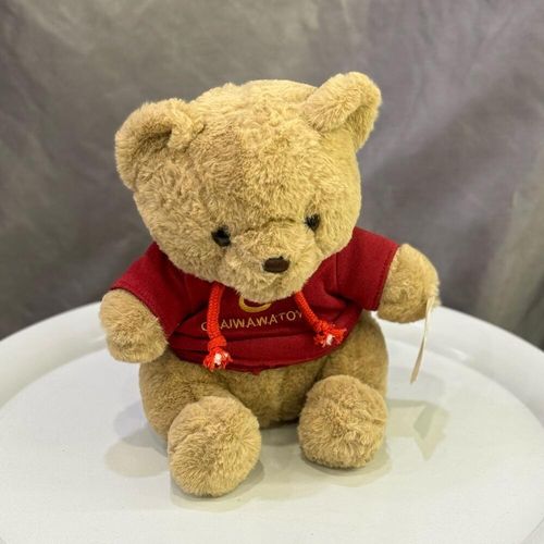 Мягкая игрушка Мишка коричневый в красной кофточке