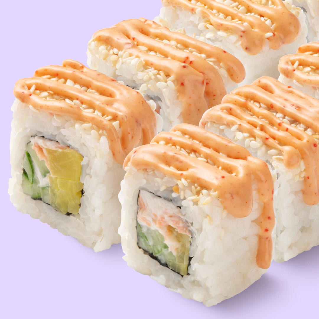 Лосось чили-майо с кунжутом