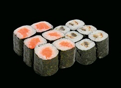 Мини роллы с огурцом