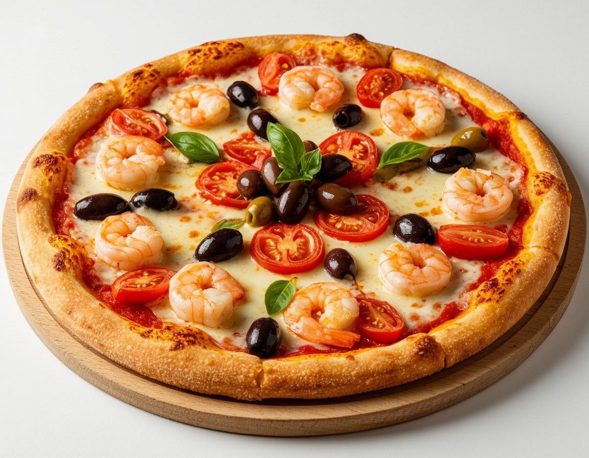 Пицца "Креветуля" 28 см.