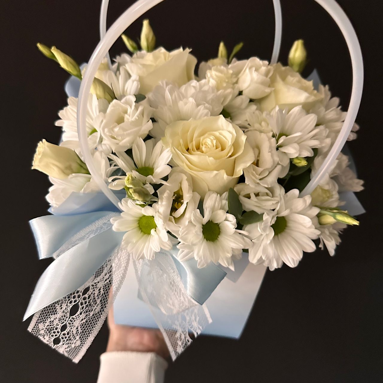 Композиция в голубой сумочке