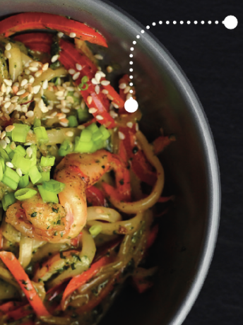 Удон с креветками