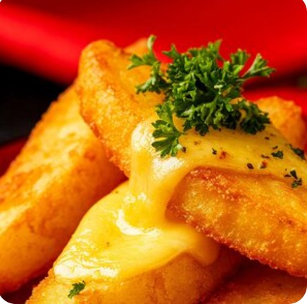 Картофельные дольки с сыром