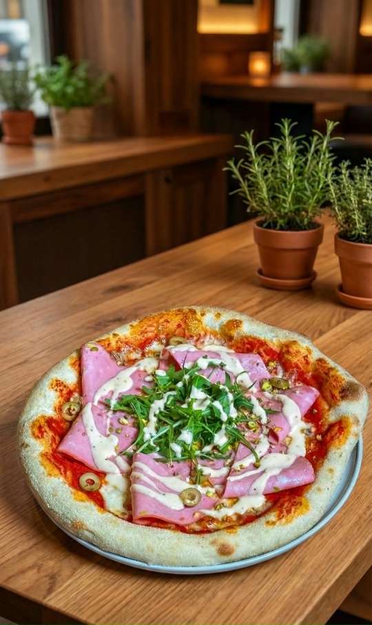 Пицца с мортаделлой и фисташкой 33см